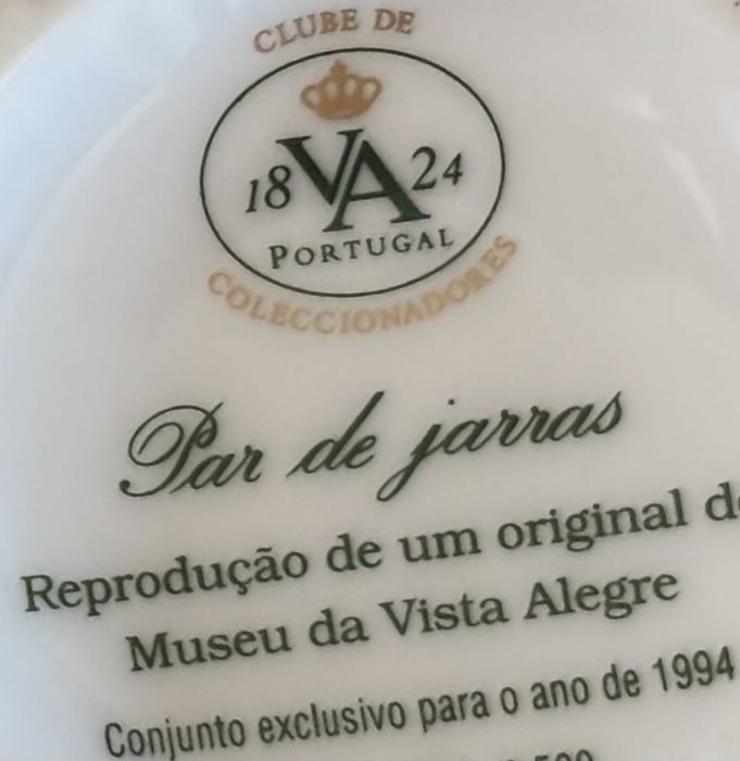 Vista Alegre Clube dos Colecionadores - Par de Jarras Vagos