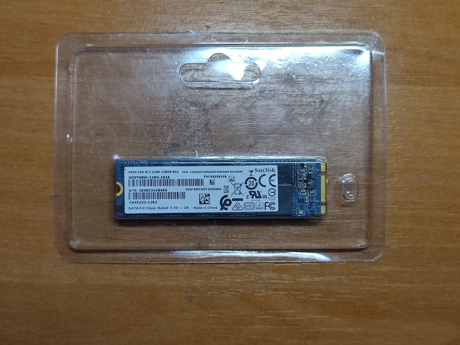 M2 SSD накопичувач, 128GB новий.