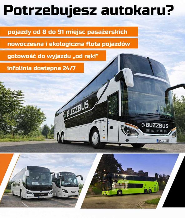 autobus na wynajem | autokar piętrowy - na wesele, wyjazd, wycieczkę