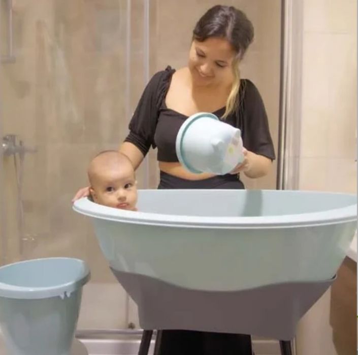 Banheira bebe azul