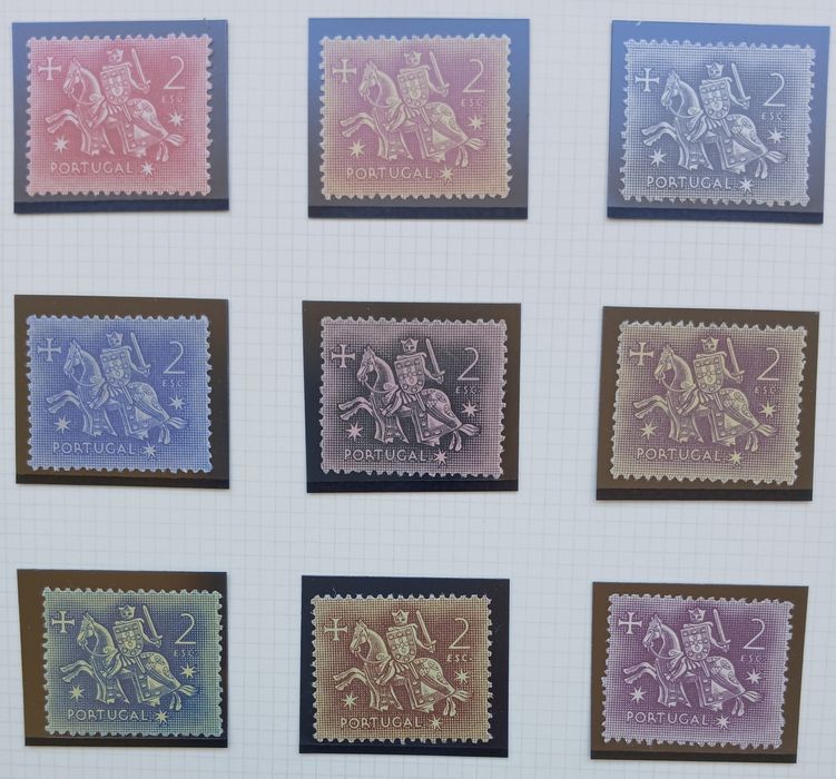 Provas de selos - Selos Portugueses "D. Dinis"  - Impecáveis