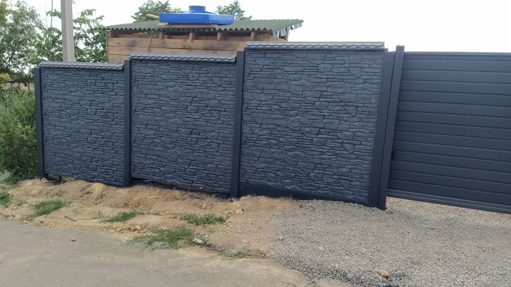 Забор евро бетонный