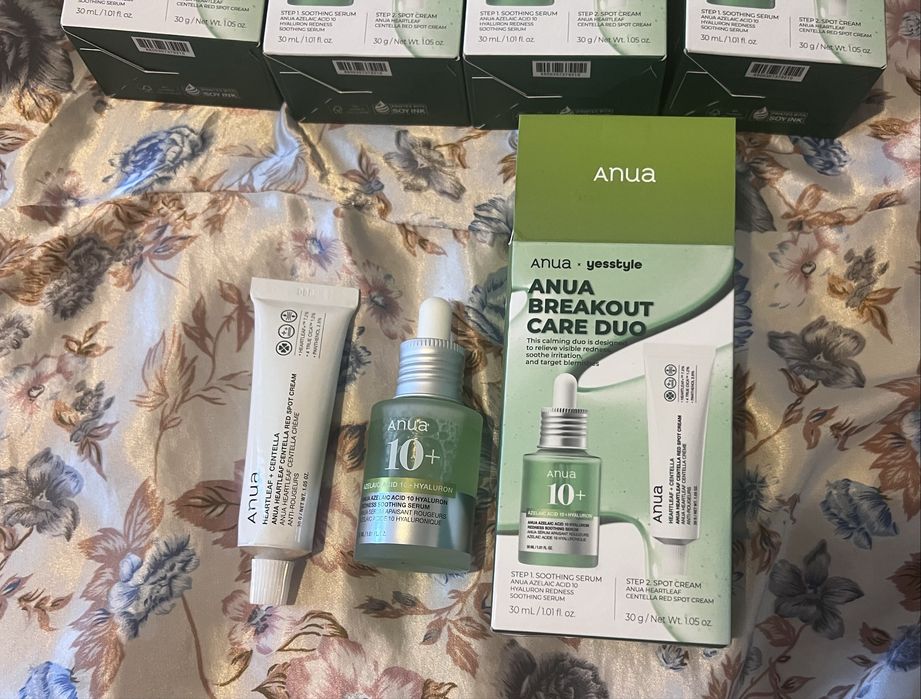 Набір Anua  сироватка +крем  (Azelaic Acid 10), пінка Anua
