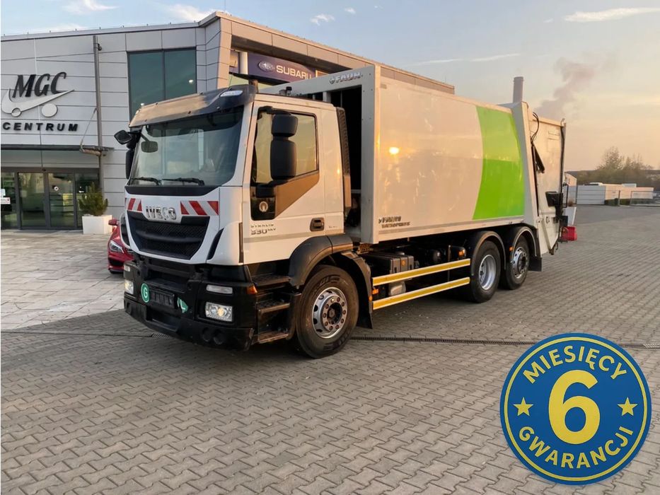 Iveco Stralis 330 EEV / Faun Variopress 11 / Najtaniej w Polsce / Po serwisie!  Najtańszy w PL! Zdrowa RAMA, 6X2, EURO 6, Skrzynia po serwisie!