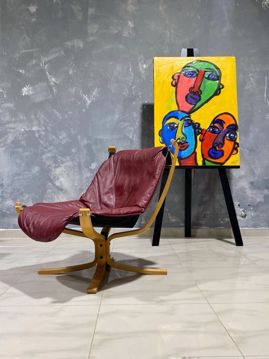 Oryginalny rzadki fotel Fslcon skandynawski design vintage