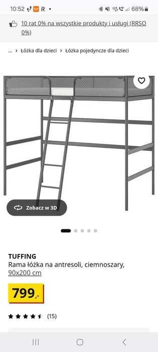 Łóżko na antresoli ikea