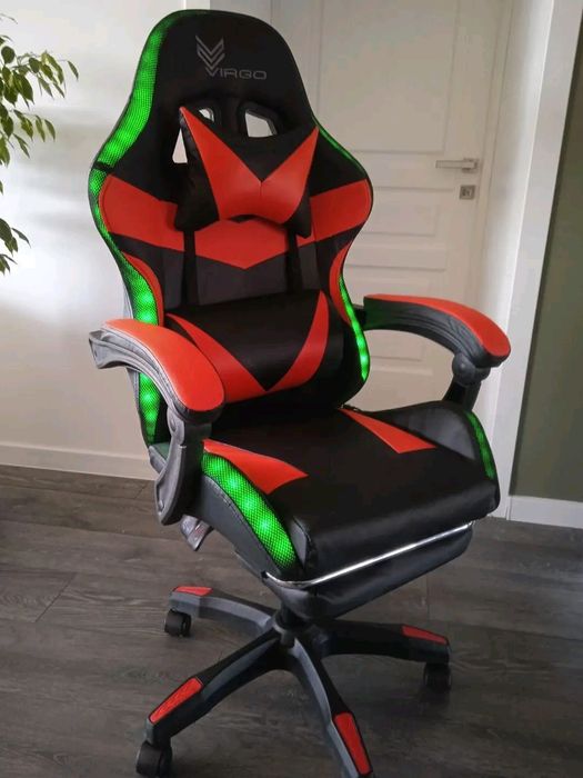Комп'ютерне геймерське крісло з LED-підсвіткою Virgo Vecotti GT PRO