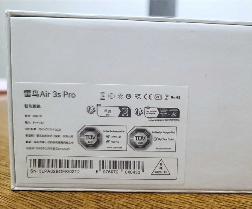 Okulary ar RayNeo Air 3S pro 135 cali