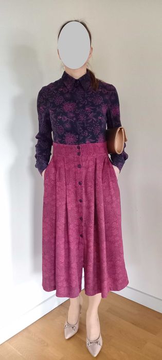 Bialcon szmizjerka odcinana w pasie wiskoza długi rękaw 36