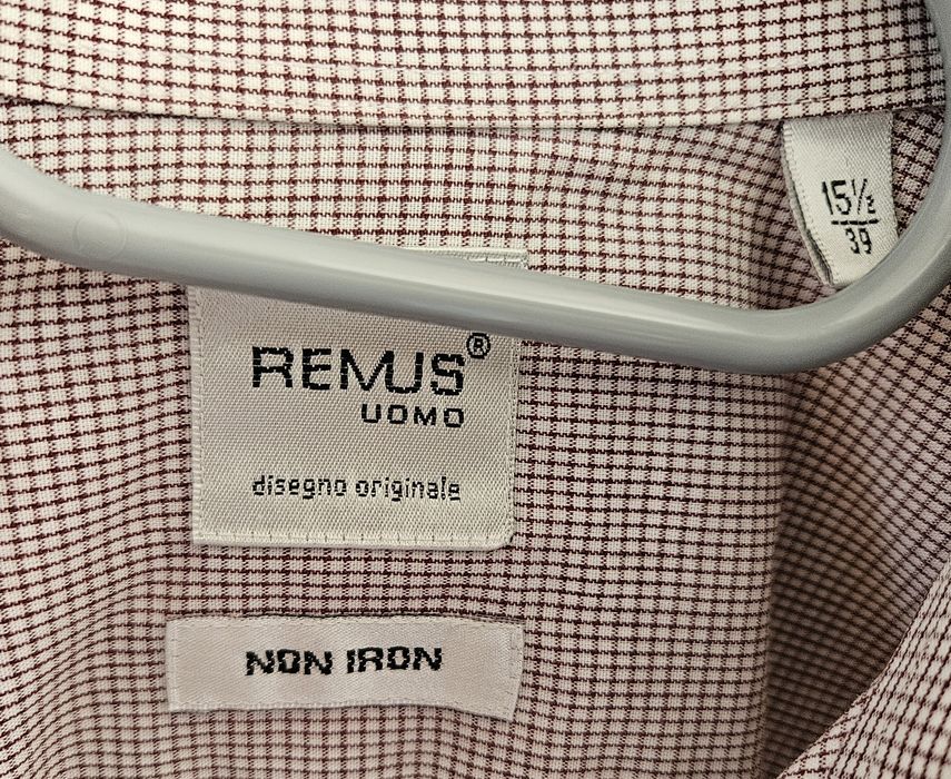 Elegancka koszula męska z długim rękawem; 39; Remus Uomo; czerwona
Roz