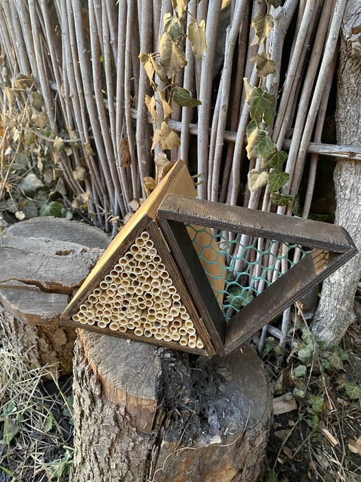 Будиночки для осмій. Кокони Осмій Корнута. Трубочки очеретяні. Осмії