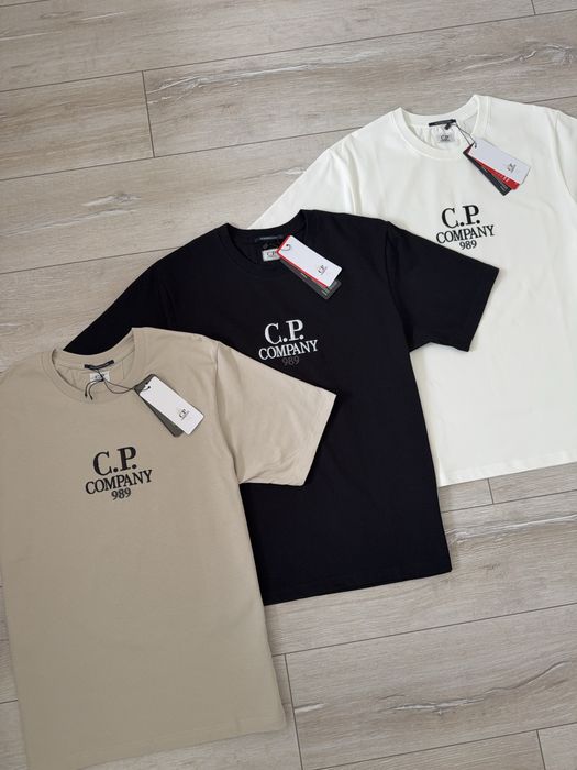 Футболка C. P. Company  / бежева футболка сп компані