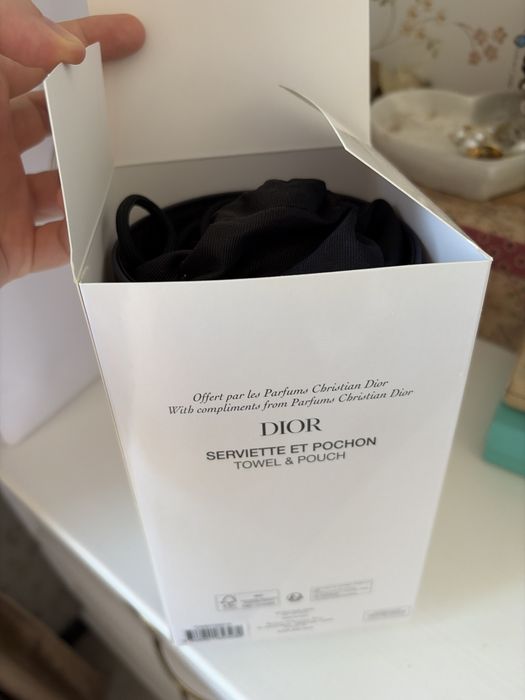 Подарунковий набір чоловічий Dior оригінал рушник та чохол