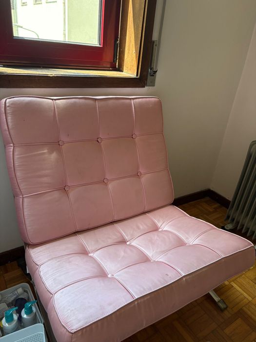 Poltrona estilo Barcelona rosa