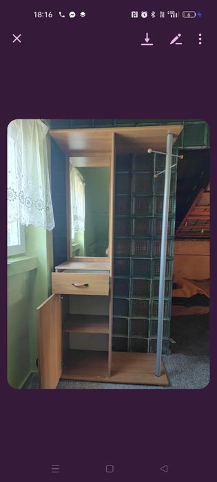 Szafka z lustrem, szufladą i półkami – idealna do przedpokoju / sypial