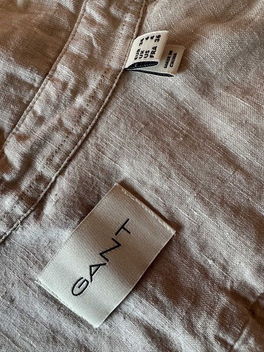 Beżowa koszula GANT 100% len XS