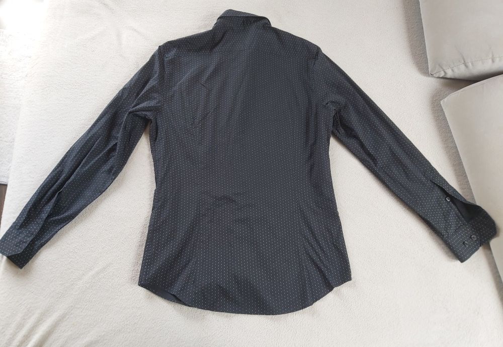 Czarna męska koszula easy iron slim fit r. M H&M