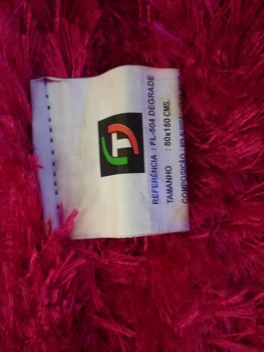 Tapetes felpudos rosa choque, como novos