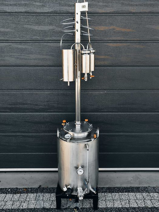 destylator w płaszczu olejowym - wodnym