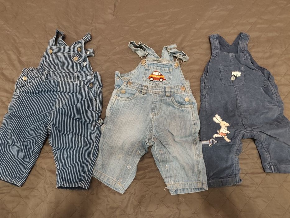 Rampersy sztruksowe dżinsowe 68