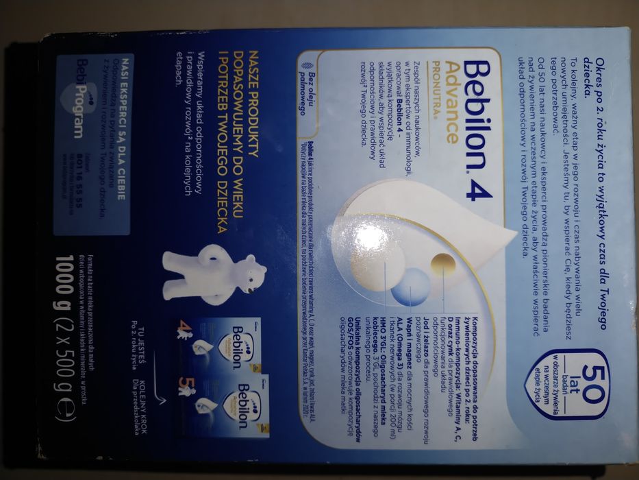 Nowe opakowaniemleka Bebilon Advance Pronutra 4  1000g