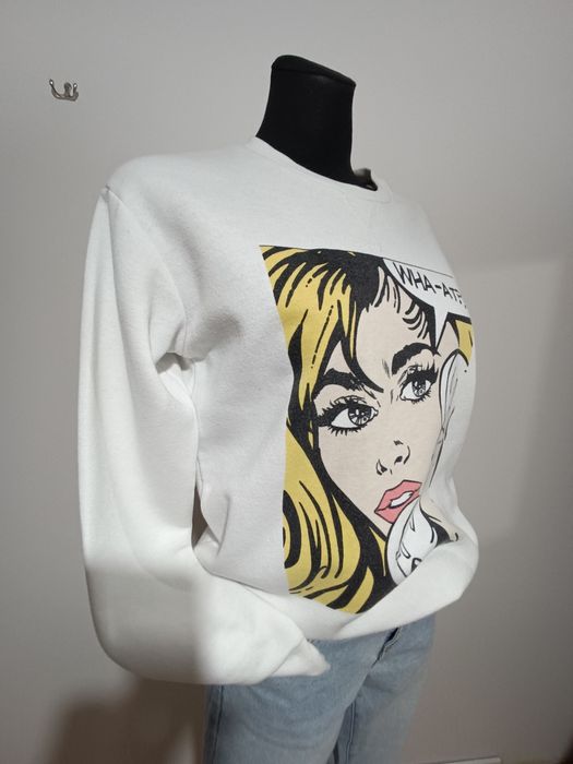 Biała bluza dresowa firmy Primark używana rozmiar 32/34