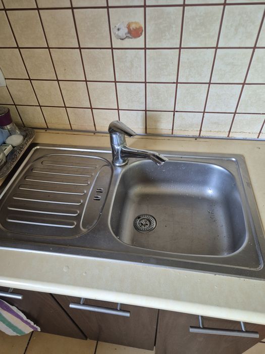 Zlewozmywak Blanco stalowy z baterią Deante
