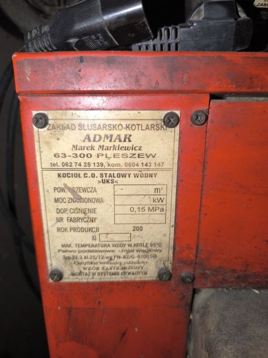 Kocioł C.O. stalowy wodny UKS – ADMAR (Pleszew)