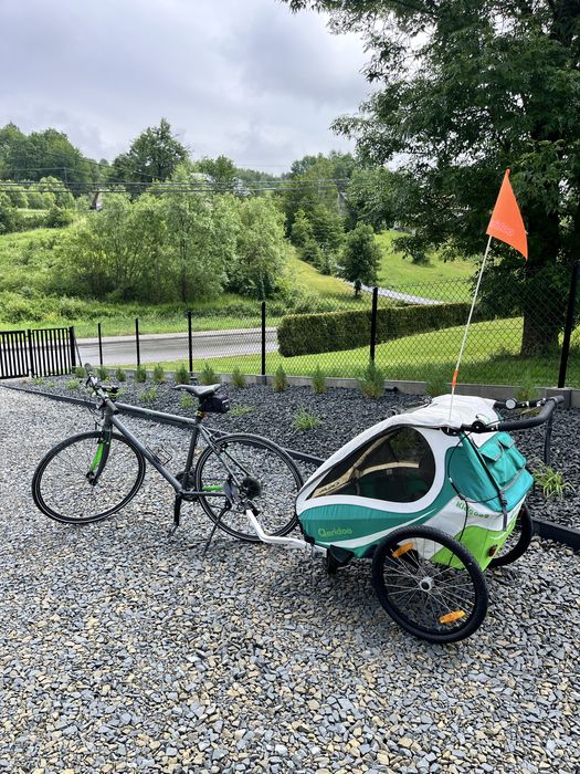 Przyczepka rowerowa Qeridoo KidGoo2, dwuosobowa, thule, ryksza