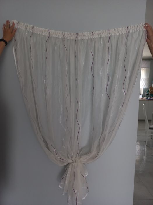 Firanki ogon na taśmie szer 120x150 długość