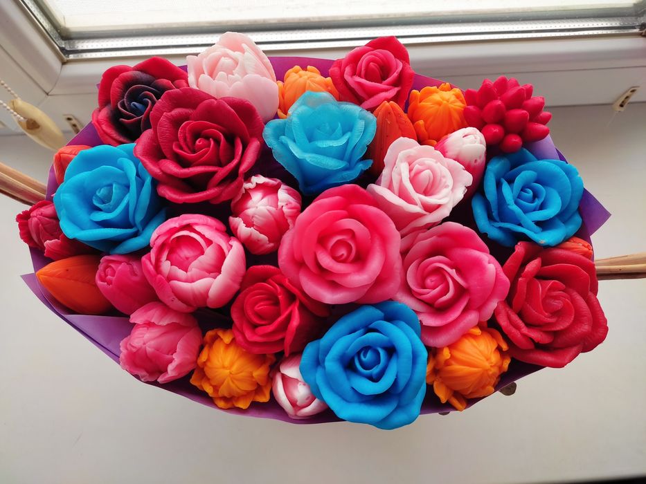 Букети квітів з мила, букети цветов із мила