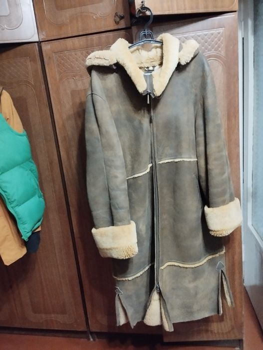 Дубленка женская коричневая