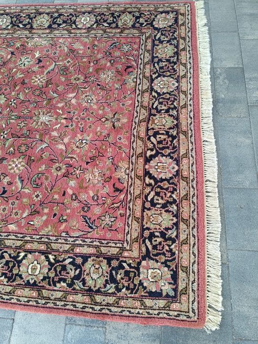 Piękny wełniany dywan Indo Ganga ręcznie tkany vintage