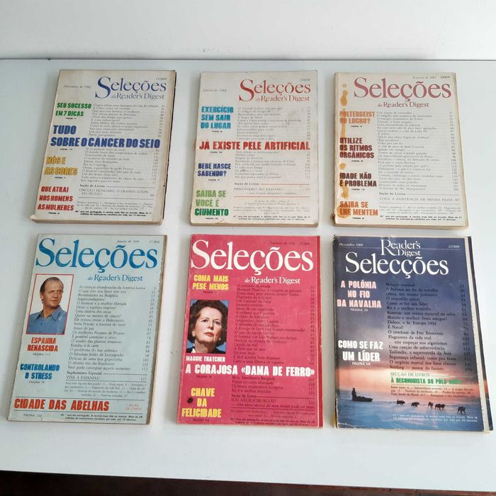 6 Revistas Selecções do Readers Digest - Anos 80
