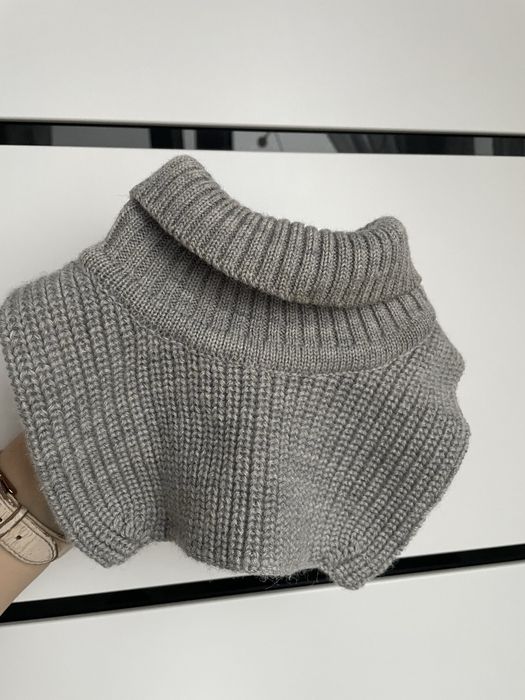 Szary wełniany komin dziecięcy H&M one size unisex 100% wool
