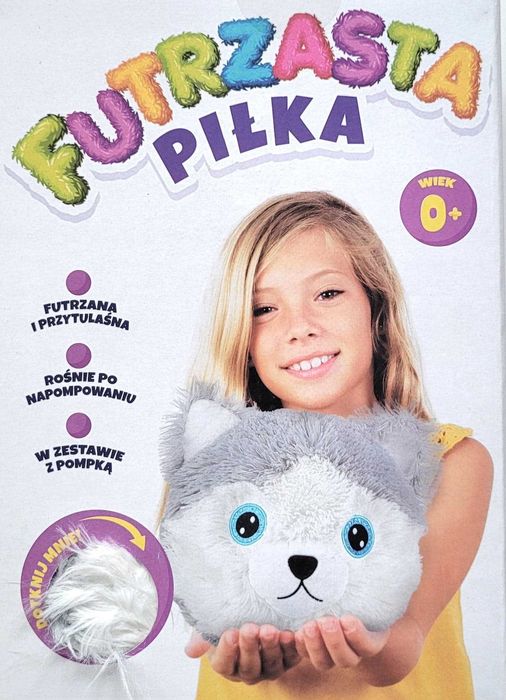 Futrzasta Piłka Joinco pies + pompka Maskotka