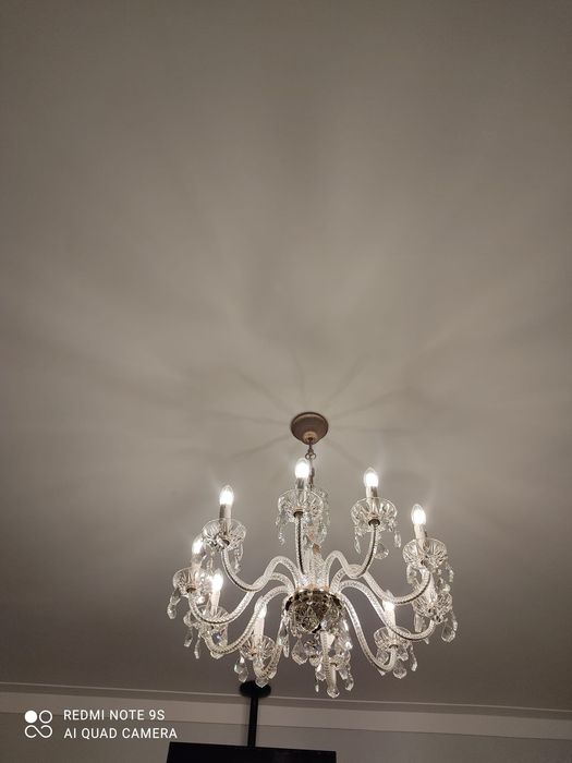 Candeeiro de cristal antigo, 10 lumes