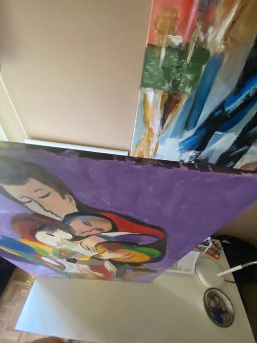 Quadro colorido/ pintura a óleo 60 x 80 cm