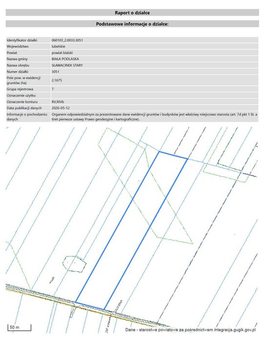 Grunty rolne ok. 5 ha - Sławacinek Stary