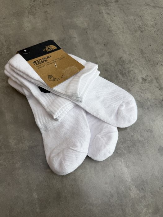 The north face multi sport cush quarter socks white шкарпетки