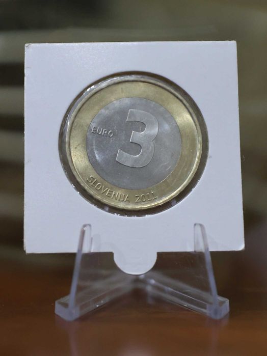 Eslovénia Moeda 3 € 20 Anos da Independência da República da Eslovênia