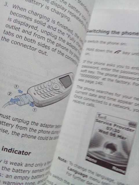 Книжка инструкция мобильный ретро телефон Samsung SGH-C200