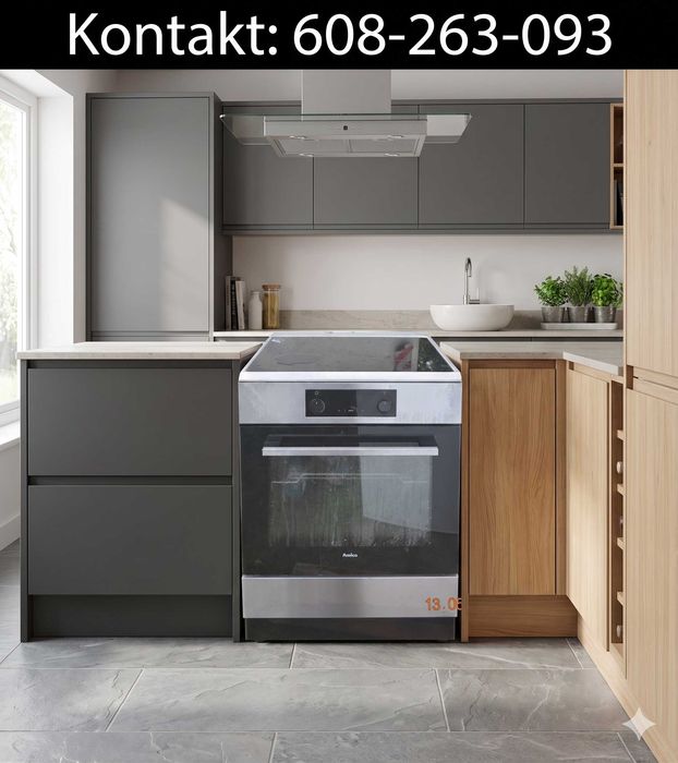 Kuchenka Amica indukcyjna 60 cm piekarnik termoobieg grill inox gwarancja Naprawa Serwis AGD Łódź Ozorków Zgierz Sieradz Kutno Poddębice Szadek
