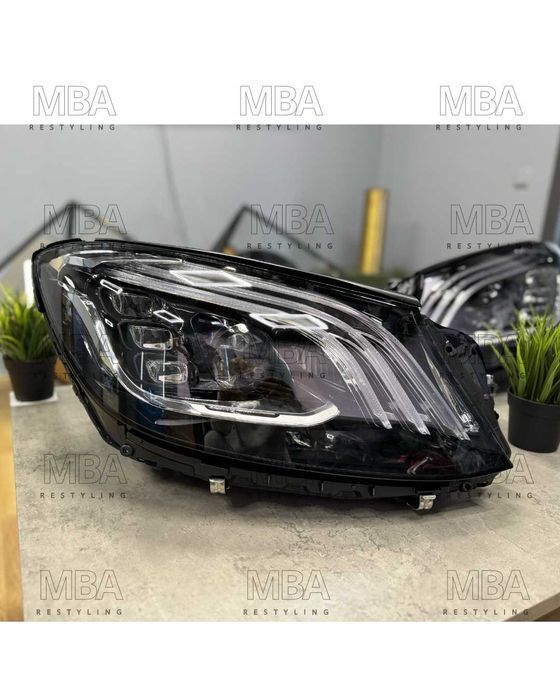 Фары MULTIBEAM LED рест 2018-2021 для Mercedes S-Class W222 2013-2017