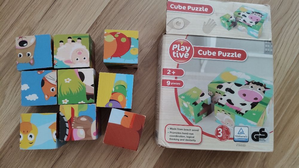 Zestaw zabawek, puzzle, figurki