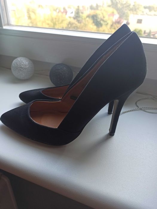 Szpilki czarne obcasy rozmiar 36 wesele impreza komunia