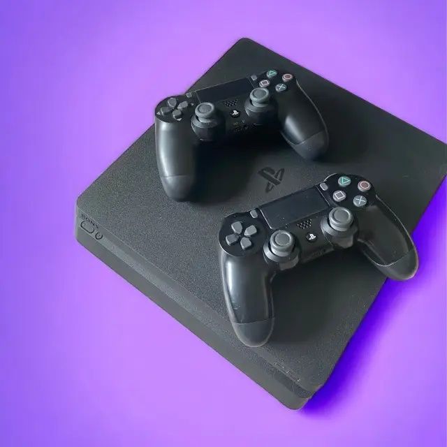 Приставка ігрова Playstation 4 Slim 1. 500, 2 джойстика Стаціонарна ігрова консоль PS4 для телевізора