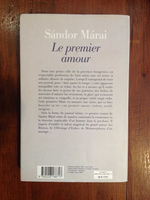 Sándor Márai - Le premier amour