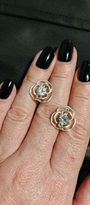 Срібні сережки,камінь цирконій