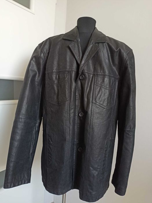 Kurtka skórzana czarna C&A  rozmiar L